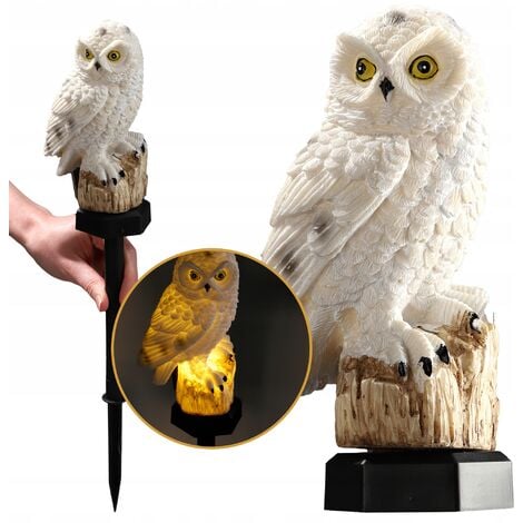 KADAX Eule LEDSolarleuchte, Außenlampe in Eulenform, Rasenlampe, 15 cm