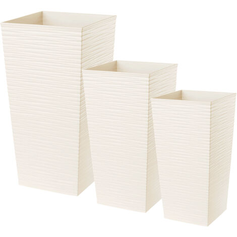 Lusibaka Blumentopf-Set – 4 Töpfe Mit Untersetzern In Grün (19/17/15/13 Cm)