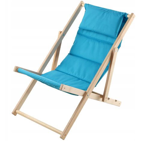 KADAX Liegestuhl, Strandstuhl aus Holz, Sonnenliege bis 120kg, Liege (1/5)