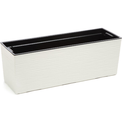 KADAX Blumenkasten aus Kunststoff, 18,5x56 cm, Creme (1/5)