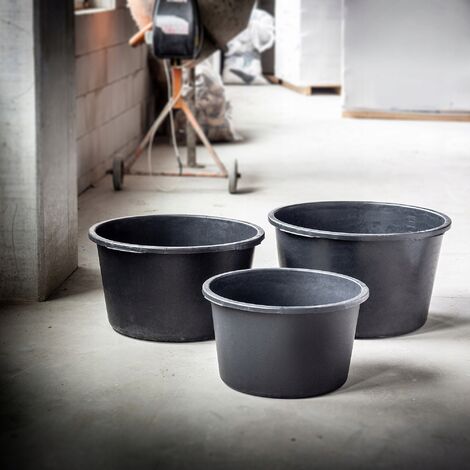 KADAX Mörtelkübel, Baueimer, stabiler Mörteleimer für Garten, Baustelle