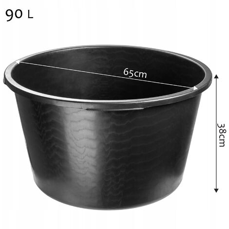 KADAX Mörtelkübel, Baueimer, stabiler Mörteleimer für Garten, Baustelle