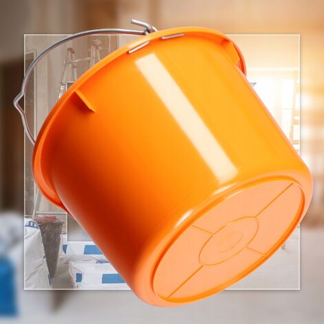 KADAX 20x Kunststoff-Baueimer 5 Liter – Stabil Mit Verzinktem Griff, Für Mörtel, Wasser, Garten & Baustelle