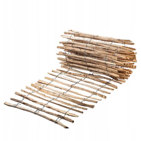 KADAX Zaun aus Hasel, Staketenzaun aus Haselnuss, Gartenzaun, 4-6cm, 90x500cm