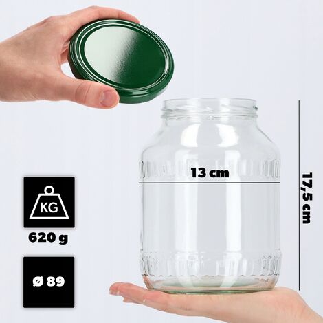 Kitchentoolz Einmachglas XL – 3,6 Liter Mit Breitem Hals & Luftdichtem Deckel