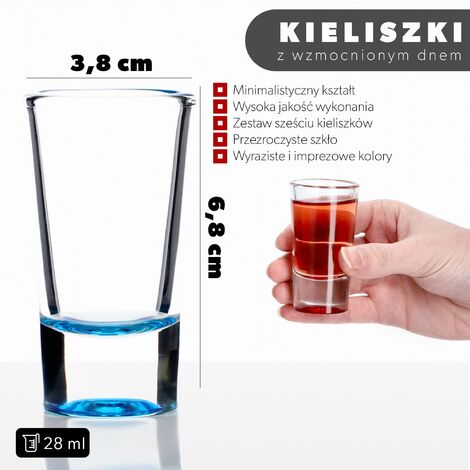 KADAX Schnapsgläser-Set - 6 Stück, 60 Ml, Aus Natrium-Calcium-Glas, Spülmaschinenfest Mit Dickem Boden
