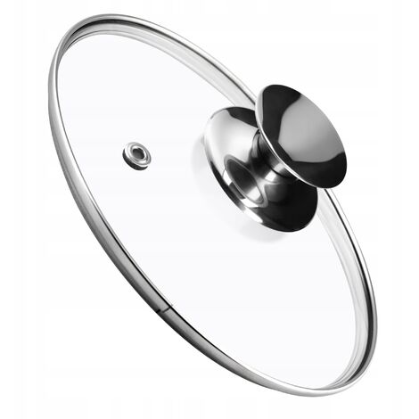 KADAX Topfdeckel, Universaldeckel aus Glas mit Silbergriff, hitzebeständiger Deckel in verschiedenen (1/5)