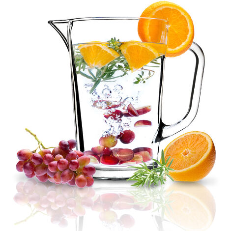 KADAX Krug, Glaskanne, Glaskrug aus robustem Glas, 1.23L