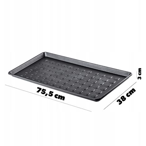 Produktbild von ABOOFAN 2stücke Schuhtabletts Für Innen Und Außenbereich Aus Kunststoff Mit Erhöhtem Rand Zum Auffangen Von Wasser Und Schmutz Für Eingangsbereiche Blumentöpfe Und Haustierfutter