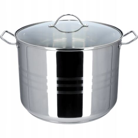 KADAX Kochtopf, hoher Topf mit Deckel, Suppentopf aus Edelstahl, 16L