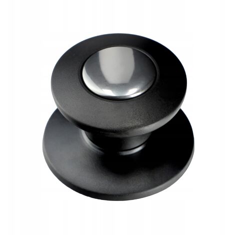 KADAX Topfdeckelgriff, aus Kunststoff und Edelstahl, 1 Stück, Schwarz-Silber (1/5)