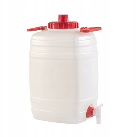 KADAX Wasserkanister, aus Kunststoff, Trinkwasserkanister, mit Hahn, 20L, Weiß