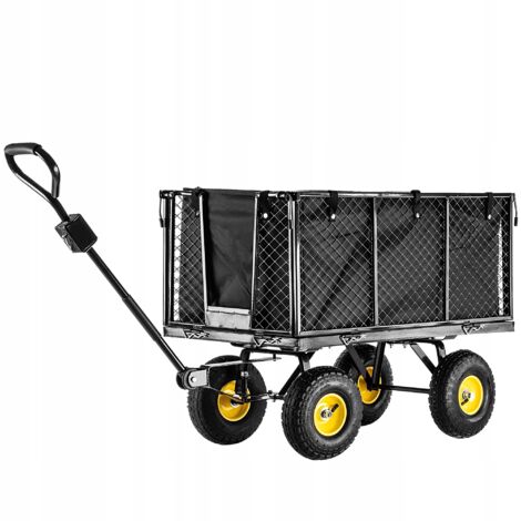 KADAX Netzgartenwagen, 97 x 47 x 40 cm, Schwarz (1/5)