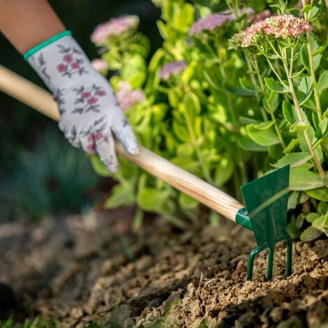 ROMISBABA Gartenhacke Mit Holzstiel - Robuste Spitzhacke Für Bodenlockerung & Umpflanzen