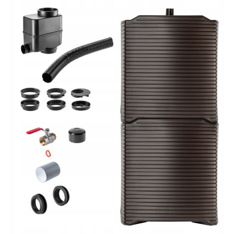 KADAX Regenwasserspeicher 250L Regenwasser Kunststofffass modulares Set