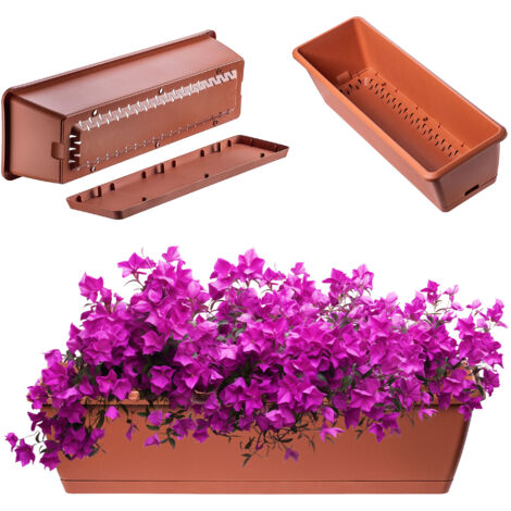 KADAX Blumenkasten, 60 cm, Terrakotta