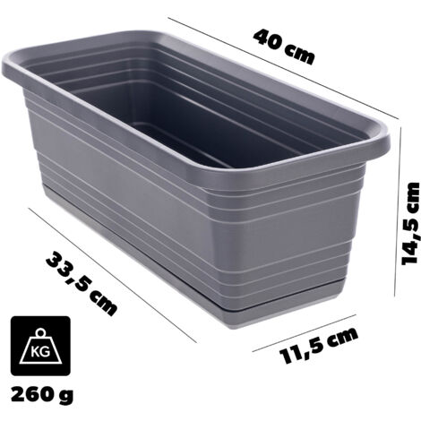 Blumenkastenhalter Aus Eisen - Verstellbar Für Balkon & Fensterbank (16-26 Cm, Anthrazit)