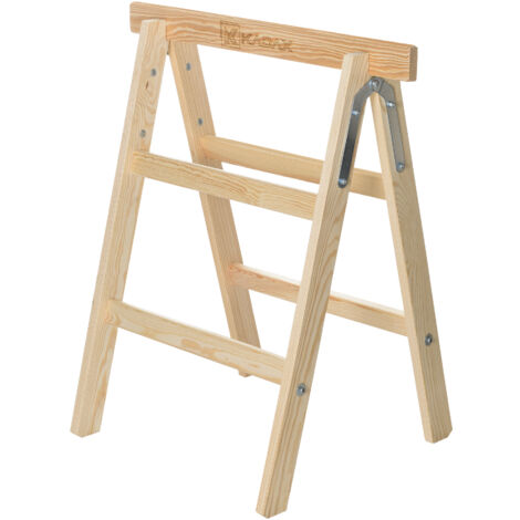 KADAX Klappbare Trittleiter aus Holz, 54 x 53 x 82 cm, 1 Stück (1/5)