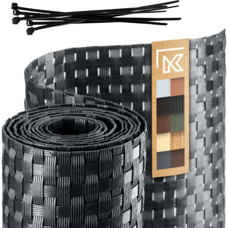 KADAX Zaunband aus Technorattan, Anthrazit, 19 x 25 cm (1/5)