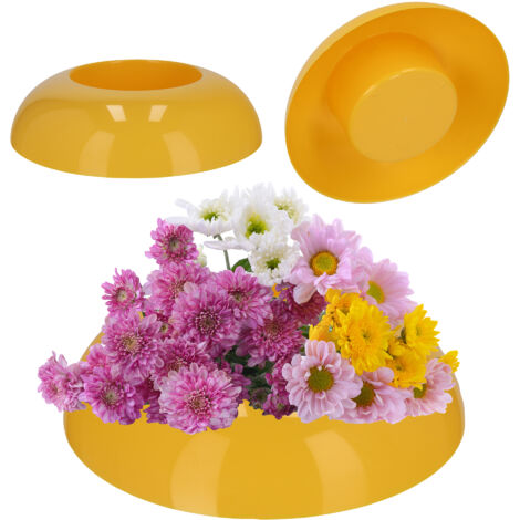 KADAX Ikebana Vase Schwarz - Japanische Blumenschale Ø11cm Für Kunstvolle Arrangements