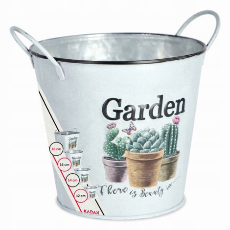 KADAX Blumentopf aus Metall, 12 cm, Mit Griffen