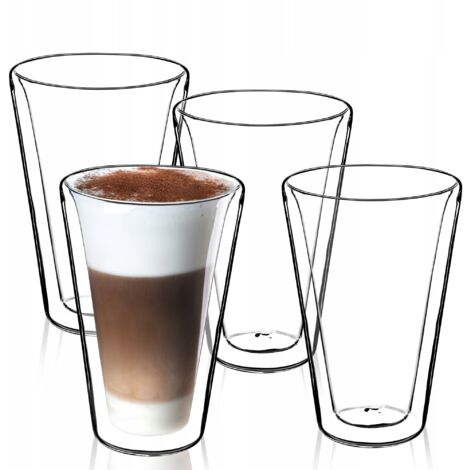 KADAX doppelwandige Gläser, Set, 380ml, Thermogläser aus Borosilikatglas (1/5)