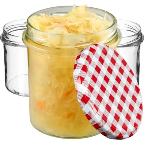 KADAX Marmeladengläser 350ml, fi82 mm, Einmachgläser mit Schraubdeckel, Honiggläser, Einweckgläser, (1/5)