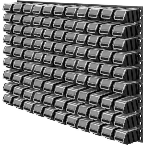 KADAX Werkstattwandregal, Werkstattregal für Garage, Schwarz, 99 Stück, 117x78 cm (1/5)
