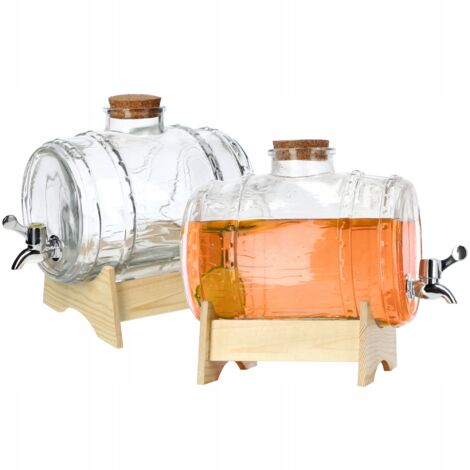 KADAX Fass mit Hahn, Getränkespender, Fass mit Zapfhahn 3L 2er Set (1/5)