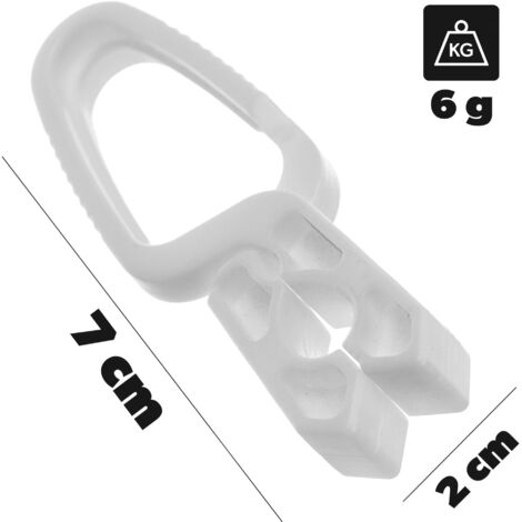 12 Wäscheklammern Strandliegen-Clips - Weiß-Blau - Robuste Halterungen Für Handtücher & Dicke Wäsche