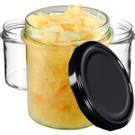 KADAX Marmeladengläser 350ml, fi82 mm, Einmachgläser mit Schraubdeckel, Honiggläser, Einweckgläser, (1/5)