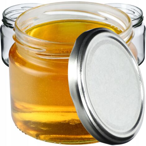 KADAX Einmachgläser mit Schraubdeckel, Marmeladengläser 330ml, Vorratsgläser für Marmeladen, Konfitü