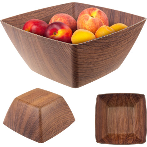 KADAX Salatschüssel aus Kunststoff, Snackschüssel, Quadratisch, 19.5 cm