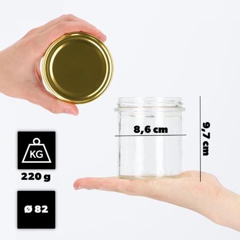Barattoli Per Conserve Da 580 Ml Con Tappo A Vite - 24 Pezzi, Vetro, Per Marmellate E Miele