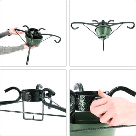 KADAX Weihnachtsbaumständer Aus Stahl - Stabil Mit Wasserbehälter Grün