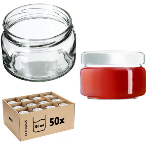 Hocz 25x Mini Marmeladengläser 37 Ml Set | Deckel Schwarz TO 43 | Kleine Einmachgläser Mit Schraubdeckel Zum Befüllen | Schraubgläser | Leere Gläser Für Marmelade | 25 Stück