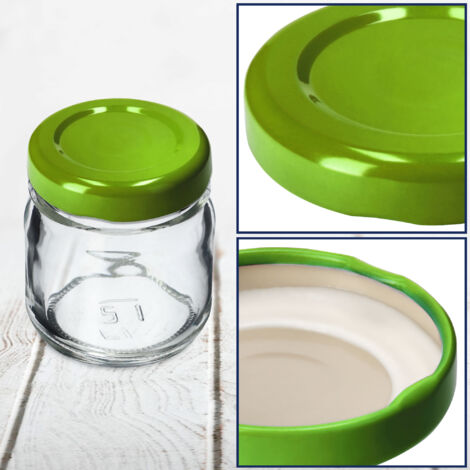 Hocz 25x Mini Marmeladengläser 37 Ml Set | Deckel Schwarz TO 43 | Kleine Einmachgläser Mit Schraubdeckel Zum Befüllen | Schraubgläser | Leere Gläser Für Marmelade | 25 Stück