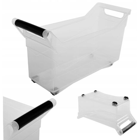 KADAX Aufbewahrungsbox, Lagerbox mit Rollen, Kunststoffbehälter mit Tragegriffen, transparente Aufbe (1/5)