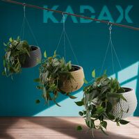 KADAX Hngetopf, Blumenampel, Hngepflanztopf, 32 cm, Hellgrau