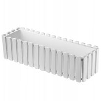 KADAX Blumenkasten, Balkontopf, Blumentopf in Latten-Optik, 60cm, weiß