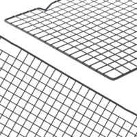 QISF Backgitter Set – 2 Stück, Edelstahl, 27,9 X 25,4 Cm – Perfekt Für Kekse, Kuchen & Grillen