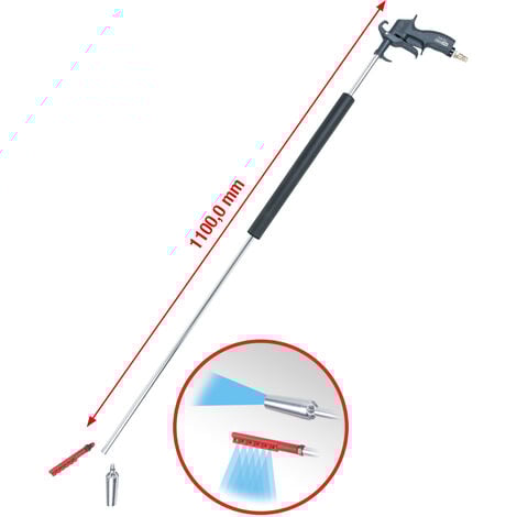 Pistola neum�tica larga, boquillas intercambiables 1100 mm, 3 piezas