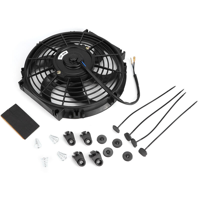 Eosnow 10-Zoll-Elektroheizkrper Slim Fan Push/Pull 12 V mit  Installationszubehr