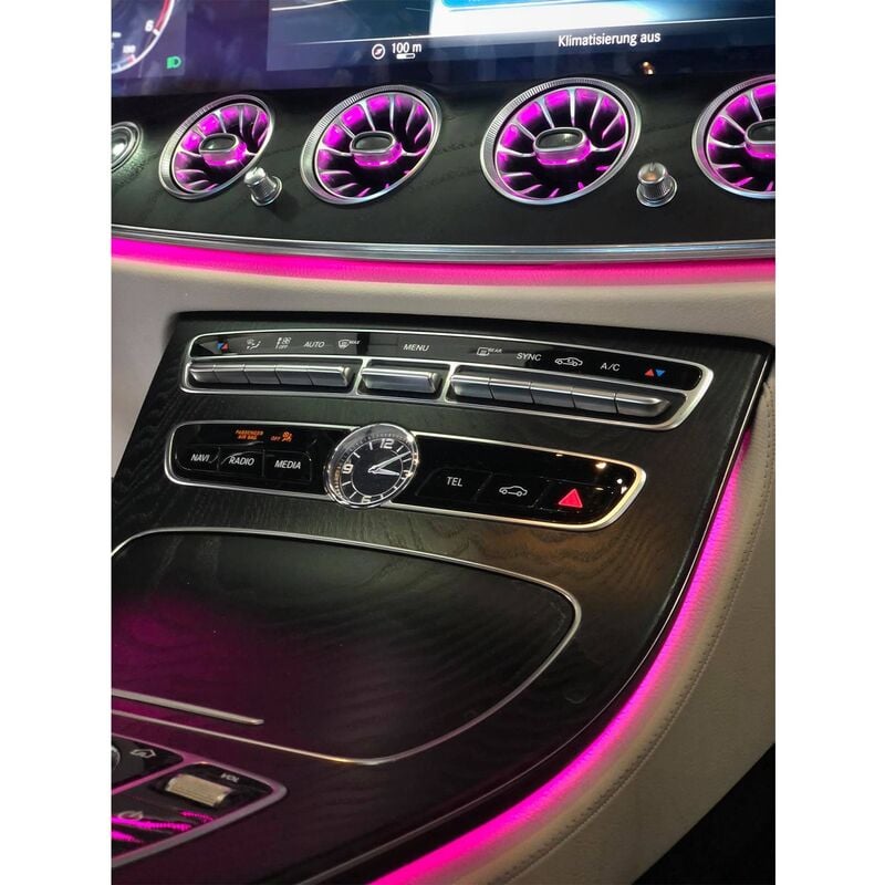 ABS Kohlefaser Textur Auto Innenraum Mittelkonsole Multimedia