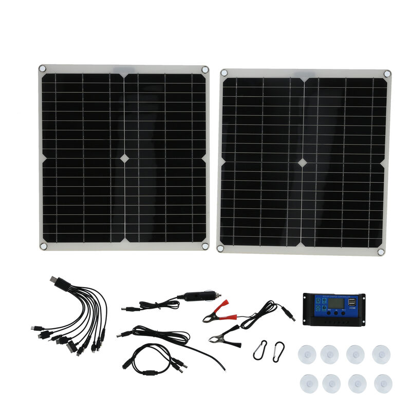 ECO-WORTHY 25 Watt Solarpanel System Solarmodul Kit: 1 Stück 25W 12V  MonokristallinesSolarmodul + 10A Laderegler + SAE-Verbindungskabel für