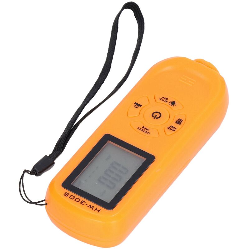 HW-300S Beschichtungsdickenmessgert Digitales LCD-Filmdickenmessgert mit  Hintergrundbeleuchtung für die Herstellung von  MetallverarbeitungschemikalienHorizontaler Bildschirm Orange