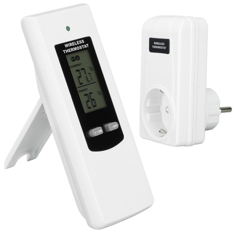 Eosnow Drahtloser Plug-in-Thermostat, digitaler elektrischer LCD
