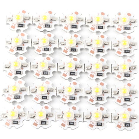Eosnow 25 Stück 5V LED-Chips 200LM 1W Hochleistungs-LED-Lampenperlen für  DIY-BeleuchtungskrperWarmwei 3000-3200K