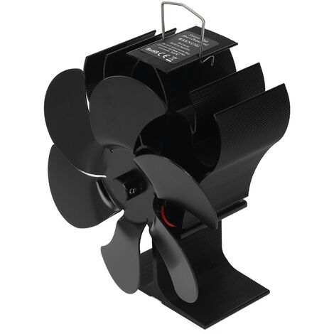 Eosnow Wrmebetriebener Ofenventilator mit 6 Flügeln, hohe  Temperaturbestndigkeit, selbststartender Holzofen-Kaminventilator, schwarz,  Durchmesser 152 mm