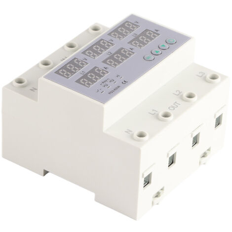 3 Phasen DIN Schienen Amperemeter - Digital LED Anzeige AC80-500V 1-100A